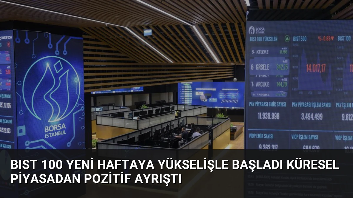 BIST 100 Yeni Haftaya Yükselişle Başladı Küresel Piyasadan Pozitif Ayrıştı