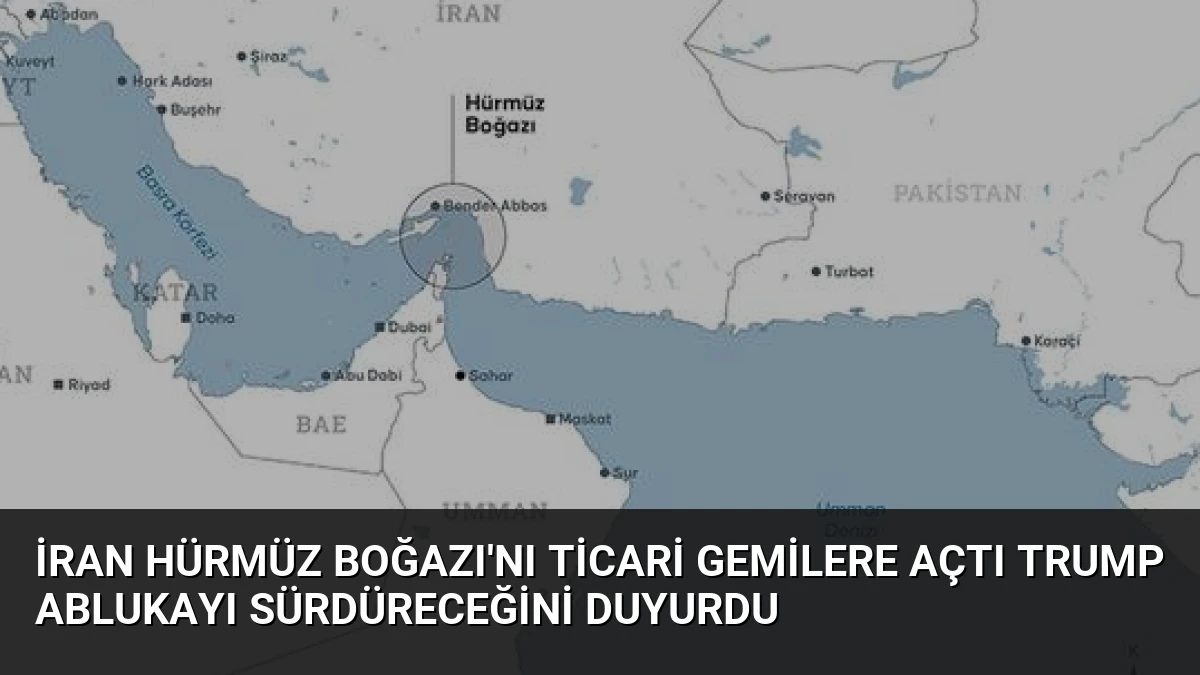 İran Hürmüz Boğazı’nı Ticari Gemilere Açtı Trump Ablukayı Sürdüreceğini Duyurdu