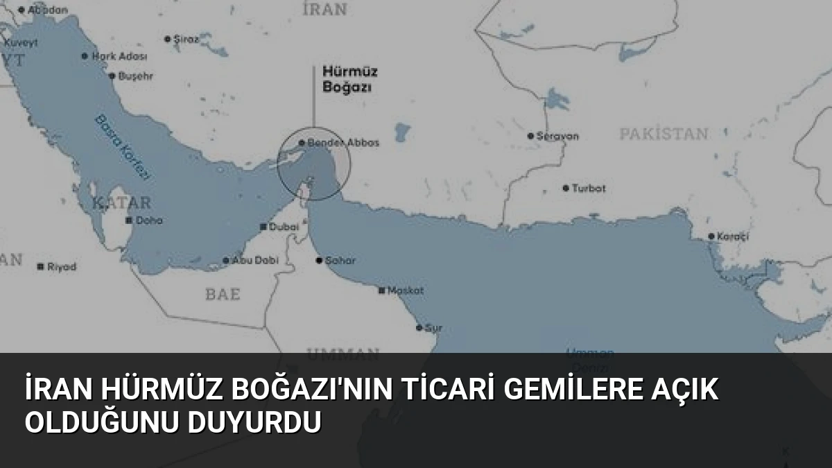 İran Hürmüz Boğazı’nın Ticari Gemilere Açık Olduğunu Duyurdu
