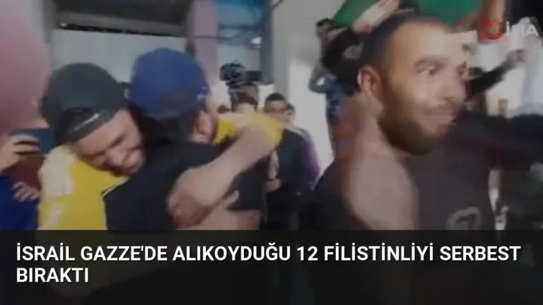 İsrail Gazze’de Alıkoyduğu 12 Filistinliyi Serbest Bıraktı