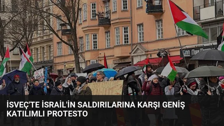 İsveç’te İsrail’in Saldırılarına Karşı Geniş Katılımlı Protesto