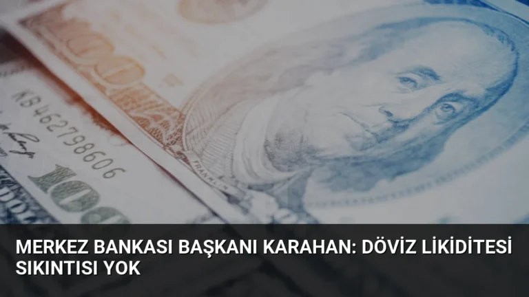 Merkez Bankası Başkanı Karahan: Döviz Likiditesi Sıkıntısı Yok