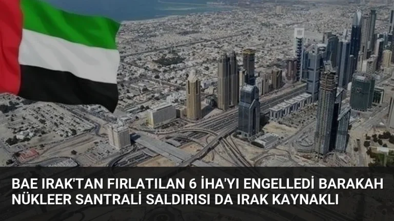 BAE Irak’tan Fırlatılan 6 İHA’yı Engelledi Barakah Nükleer Santrali Saldırısı da Irak Kaynaklı