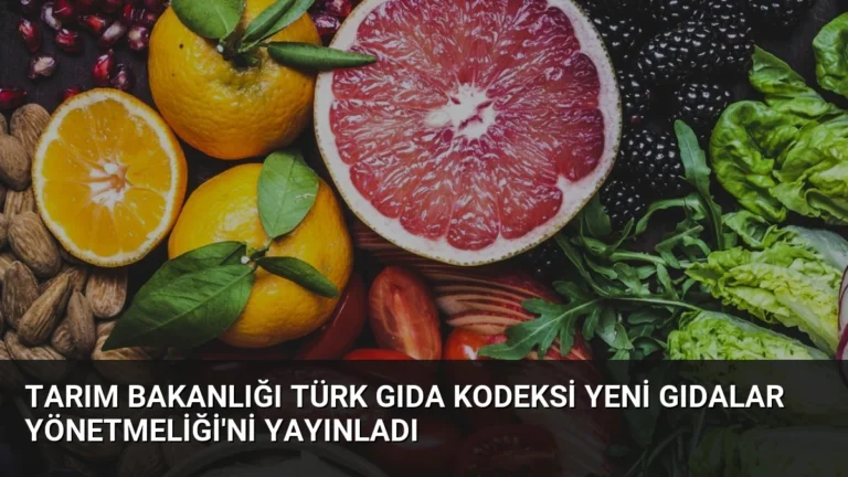 Tarım Bakanlığı Türk Gıda Kodeksi Yeni Gıdalar Yönetmeliği’ni Yayınladı