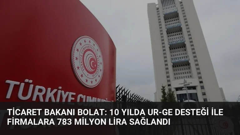 Ticaret Bakanı Bolat: 10 Yılda UR-GE Desteği ile Firmalara 783 Milyon Lira Sağlandı