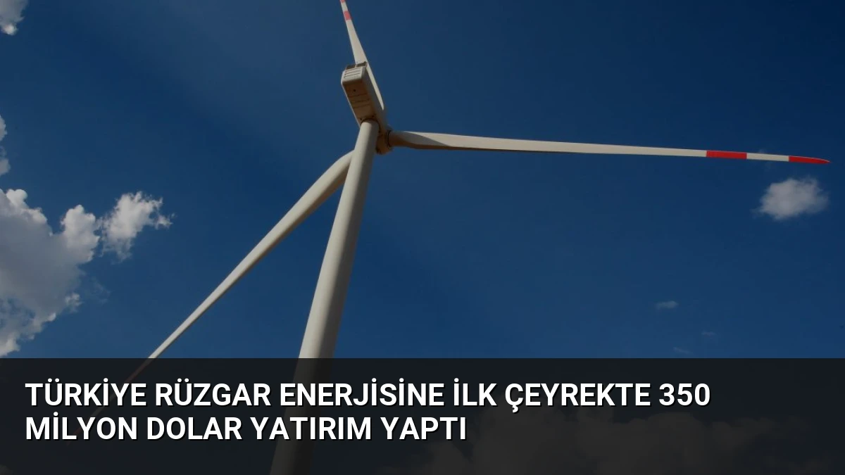 Türkiye Rüzgar Enerjisine İlk Çeyrekte 350 Milyon Dolar Yatırım Yaptı