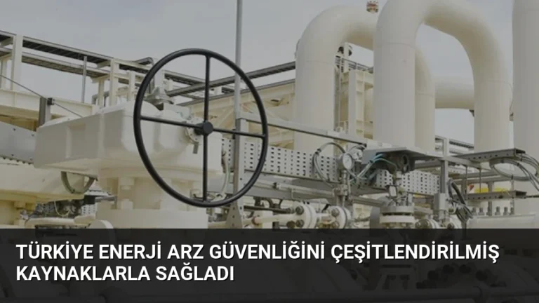 Türkiye Enerji Arz Güvenliğini Çeşitlendirilmiş Kaynaklarla Sağladı