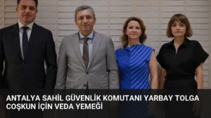 Antalya Sahil Güvenlik Komutanı Yarbay Tolga Coşkun İçin Veda Yemeği