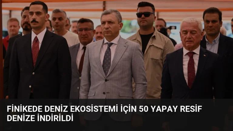 Finikede Deniz Ekosistemi İçin 50 Yapay Resif Denize İndirildi