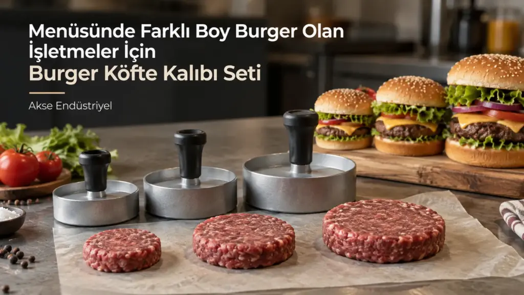 Menüsünde Farklı Boy Burger Olan İşletmeler İçin Burger Köfte Kalıbı Seti