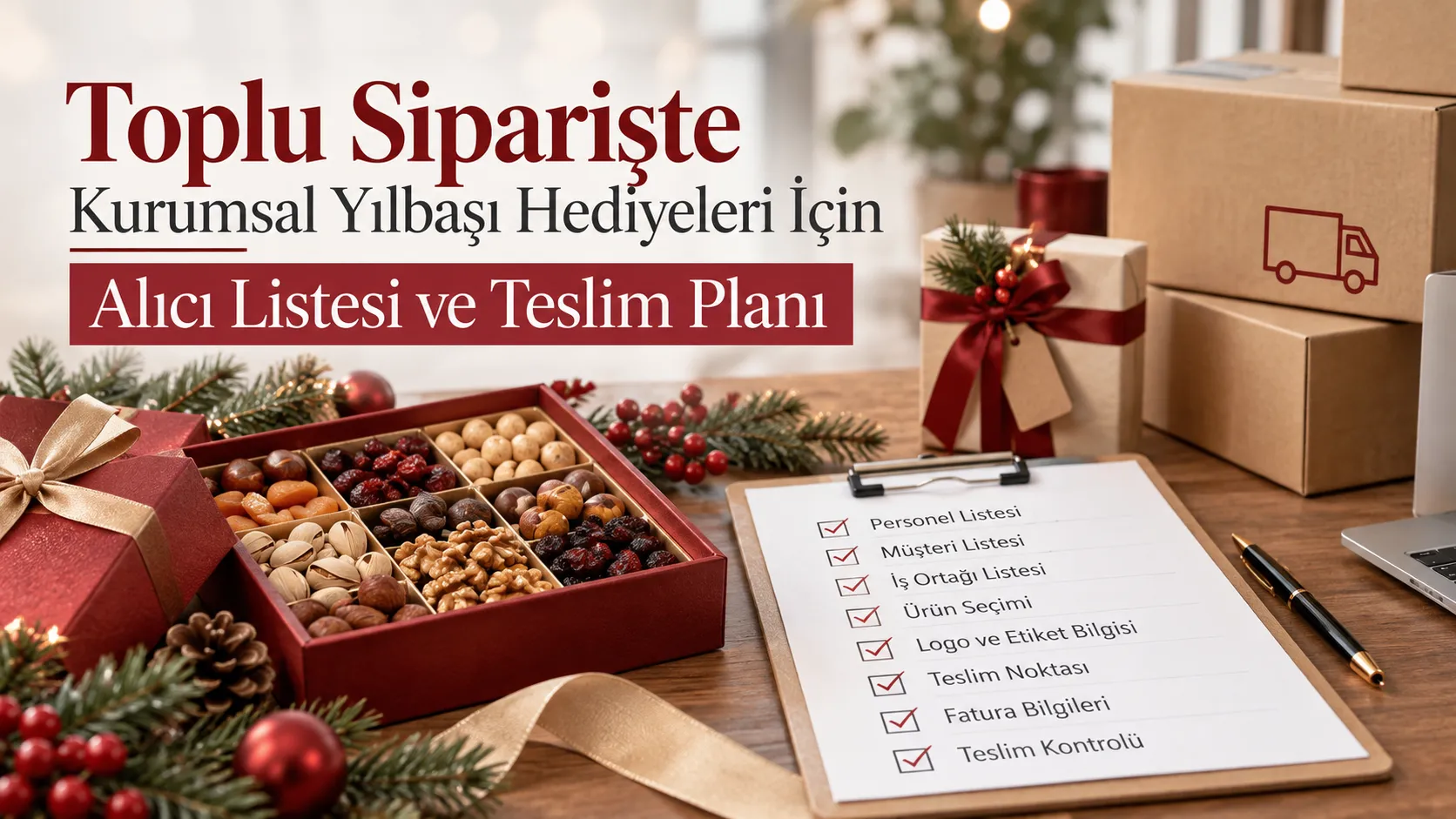 Toplu Siparişte Kurumsal Yılbaşı Hediyeleri İçin Alıcı Listesi ve Teslim Planı