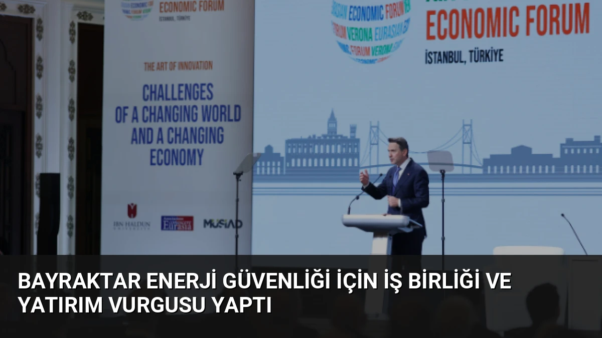 Bayraktar Enerji Güvenliği İçin İş Birliği ve Yatırım Vurgusu Yaptı