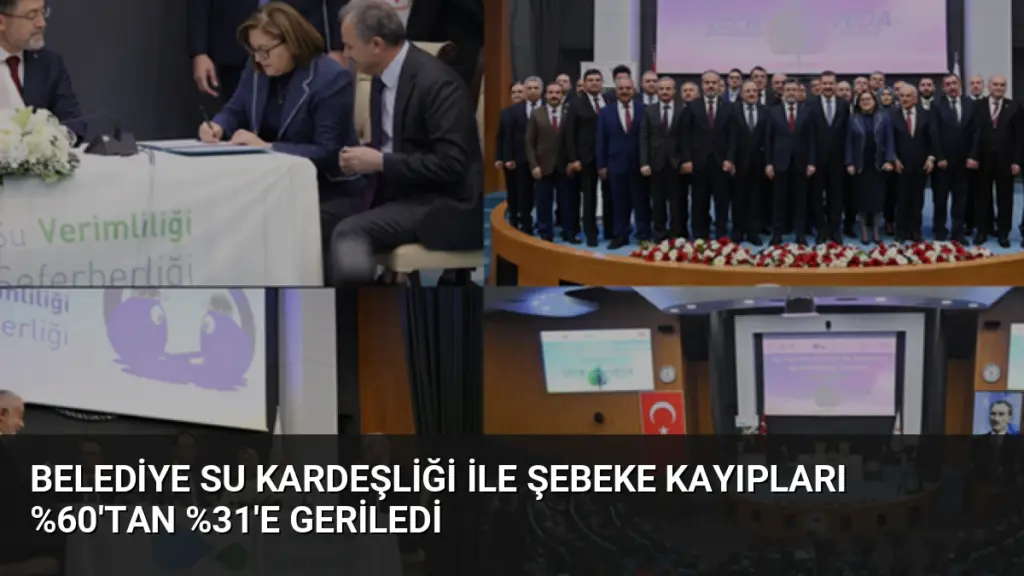 Belediye Su Kardeşliği ile Şebeke Kayıpları 'tan 'e Geriledi