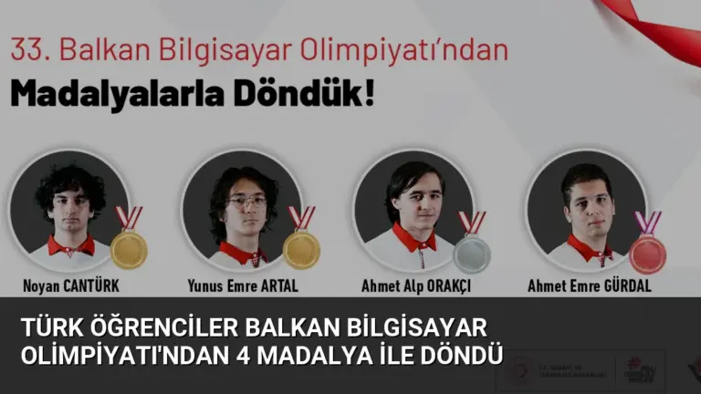 Türk Öğrenciler Balkan Bilgisayar Olimpiyatı’ndan 4 Madalya ile Döndü
